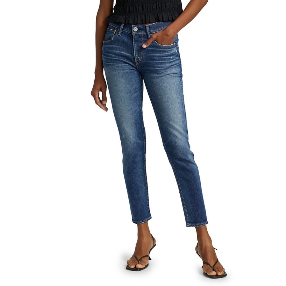 $350 Moussy Vintage Elgin Distressed Stretch Skinny Ankle Jeans  Jeans Women 29
